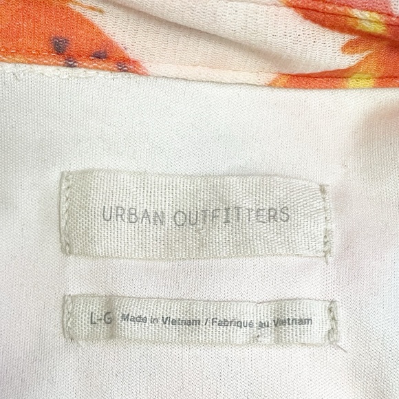 Urban Outfitters Riko Y2K Mesh Dress Orange Butterfly Ruched Mini Size Large - Picture 11 of 13